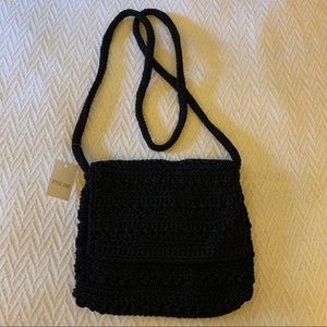 Cute black macramae purse